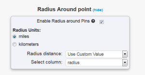 Adding Radius around a point